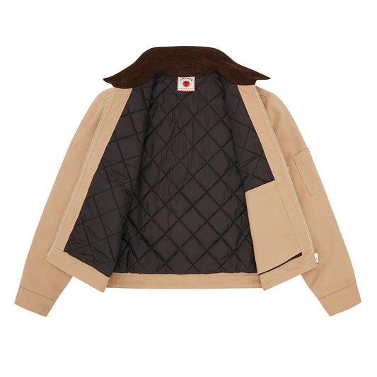 Womens Team IC Cropped Work Jacket - Beige