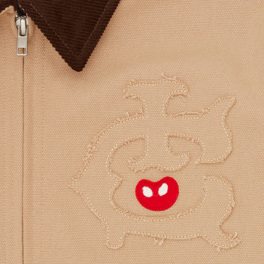 Womens Team IC Cropped Work Jacket - Beige