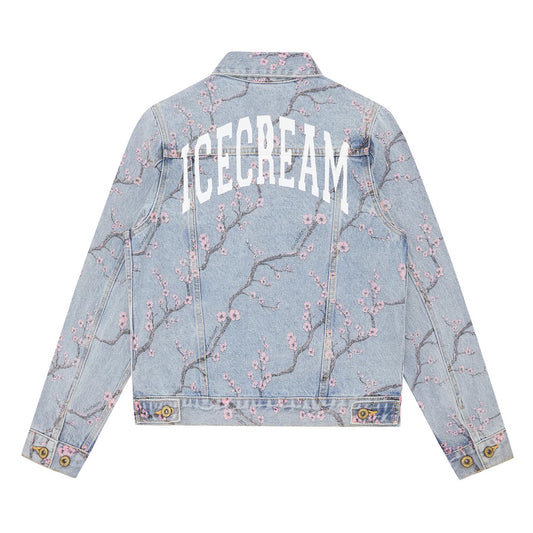 Womens Sakura Denim Trucker Jacket - Light Wash Blue