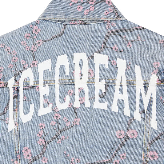 Womens Sakura Denim Trucker Jacket - Light Wash Blue