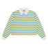 Womens Popsicle Striped Cropped Rugby Shirt - Multi