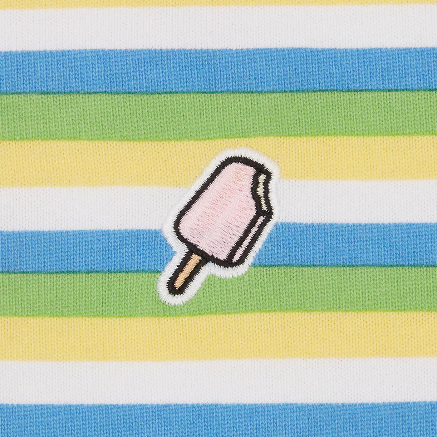 Womens Popsicle Striped Cropped Rugby Shirt - Multi