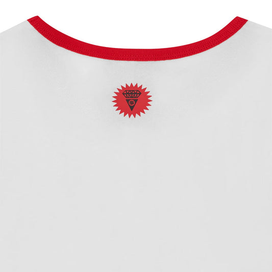 Womens Cherry Ringer T-Shirt - White