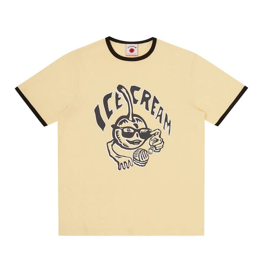 Womens Cherry Ringer T-Shirt - Yellow