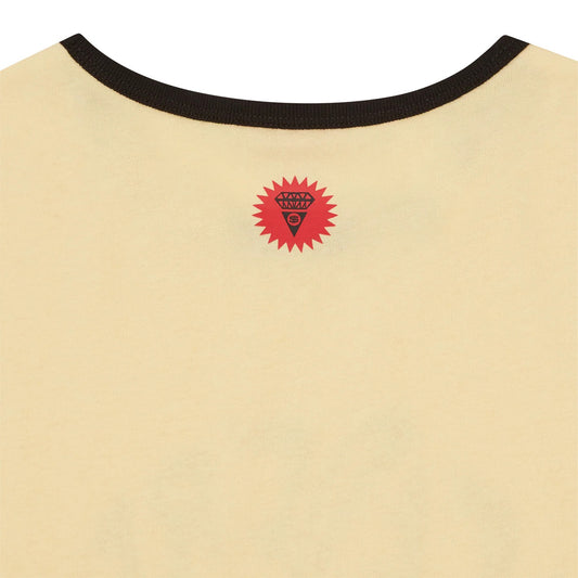 Womens Cherry Ringer T-Shirt - Yellow