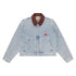Womens Team IC Cropped Work Jacket - Light Wash Blue
