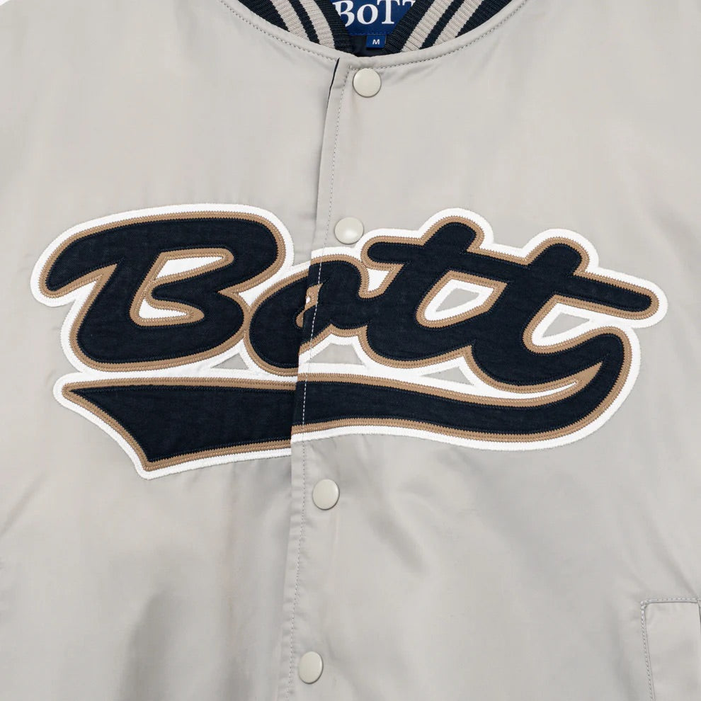 Nylon Varsity Jacket - Grey