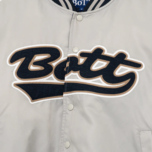 Nylon Varsity Jacket - Grey