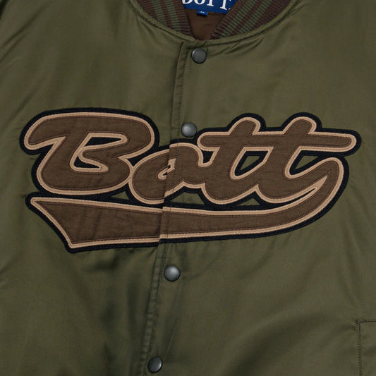 Nylon Varsity Jacket - Olive