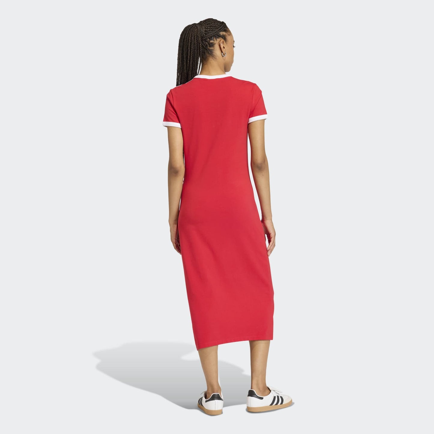 3 Stripes Dress (Slim) - Better Scarlet / White