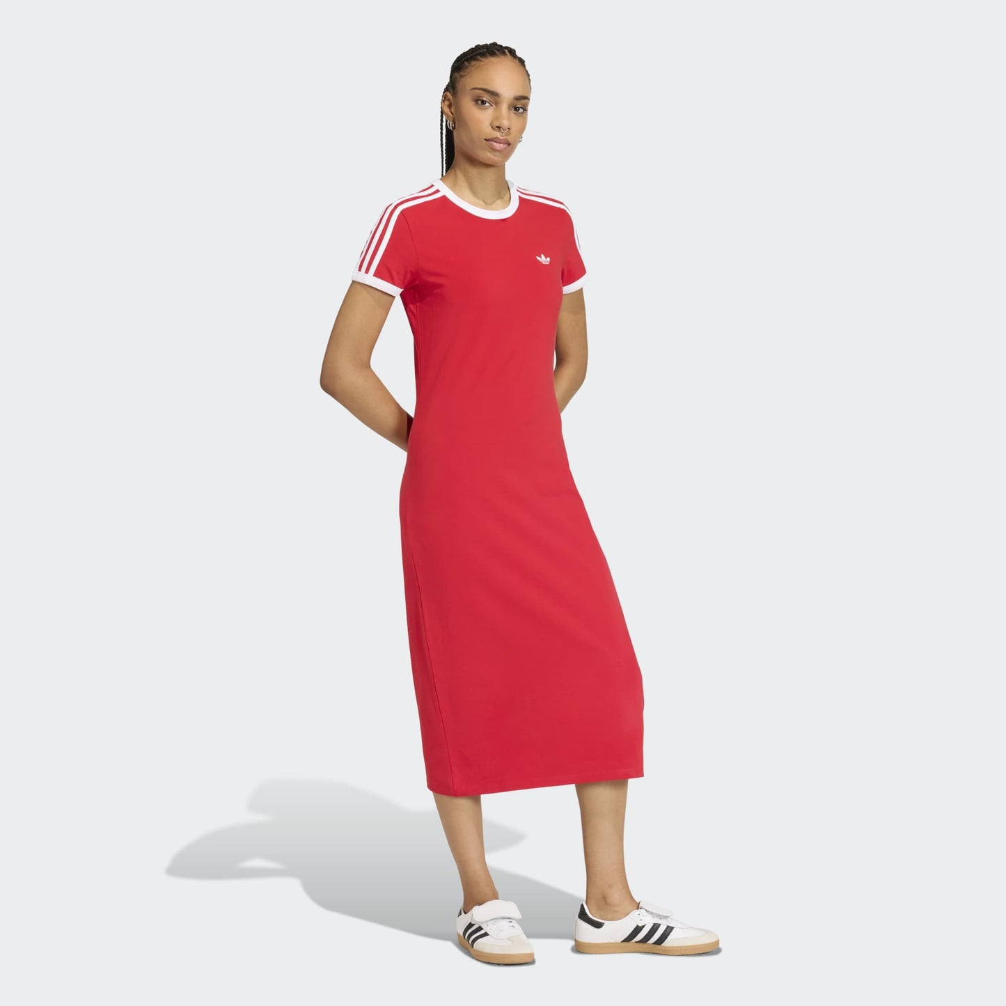 3 Stripes Dress (Slim) - Better Scarlet / White