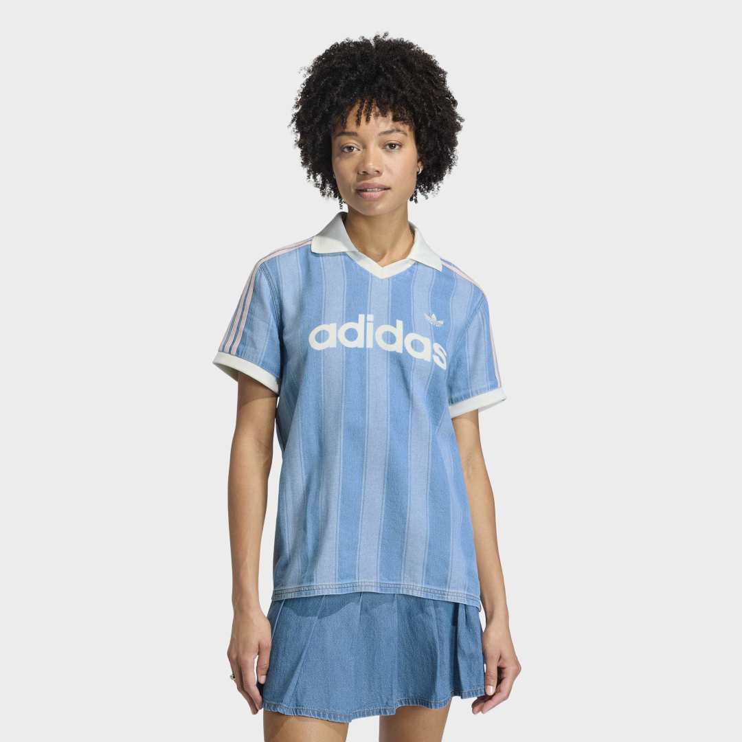 W' Denim Football Jersey - Indigo Denim