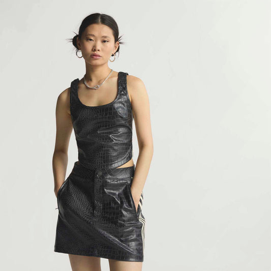 Pleather Corset - Black