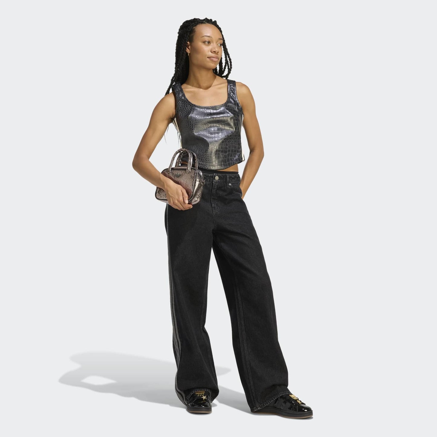 Pleather Corset - Black