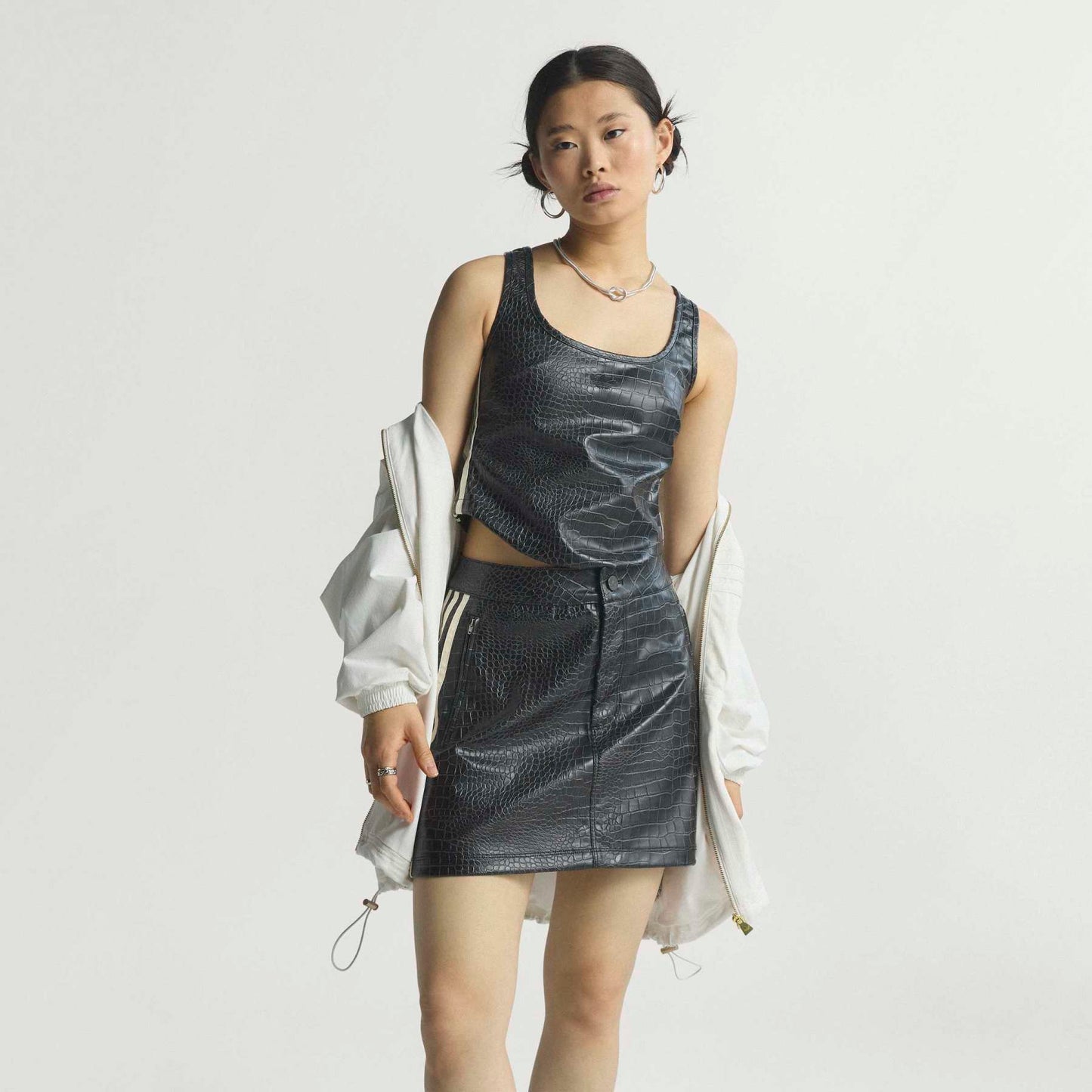 Pleather Corset - Black