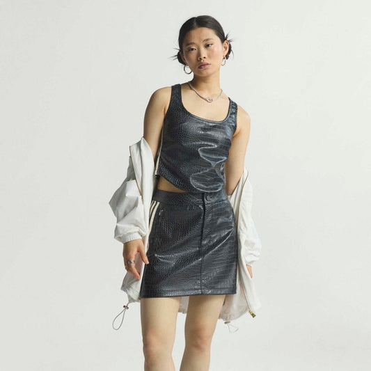 Pleather Corset - Black