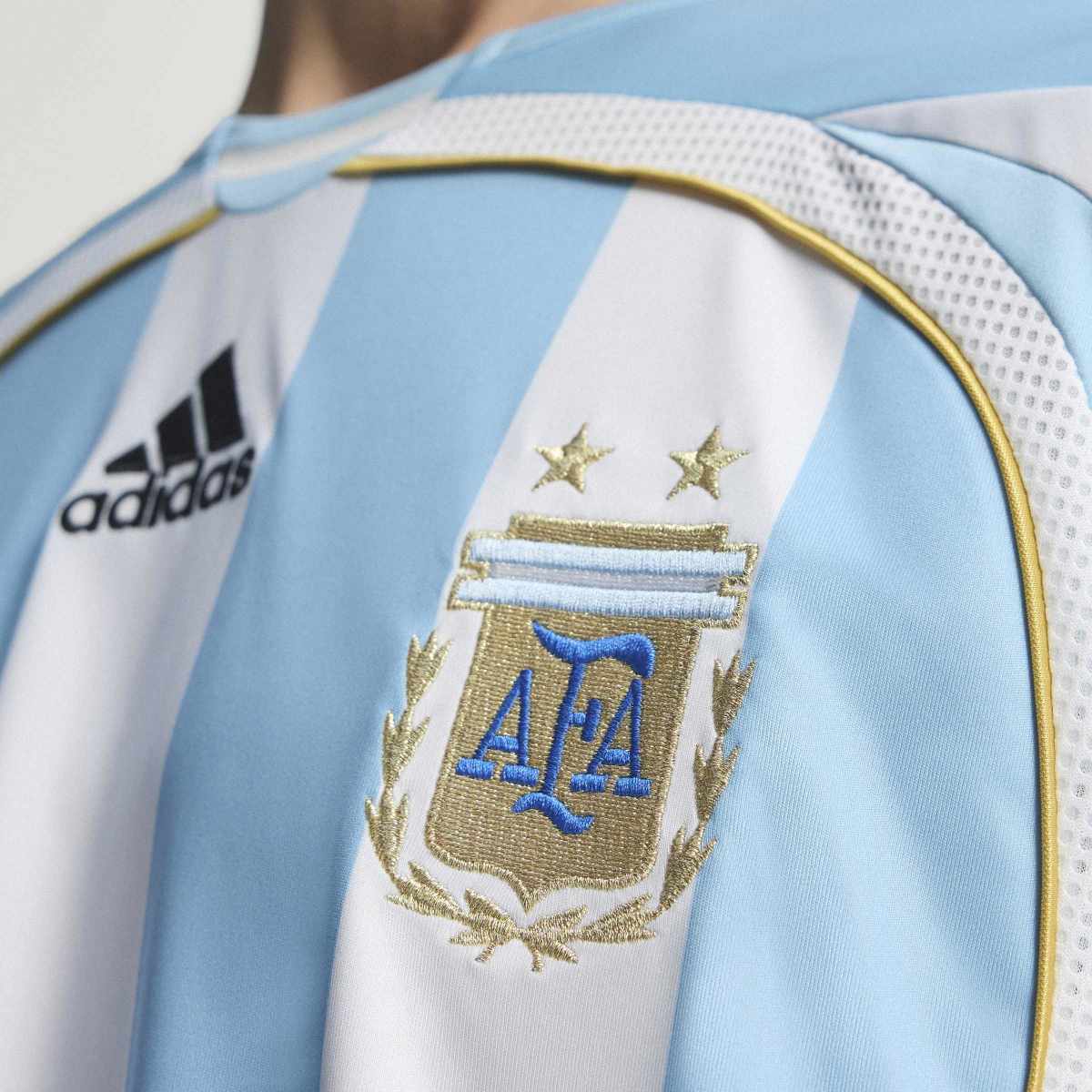 Argentina '06 Home Jersey - White / Clear Blue