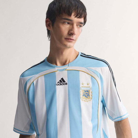 Argentina '06 Home Jersey - White / Clear Blue