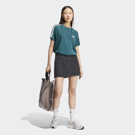 3 Stripes Denim Skirt - True Black