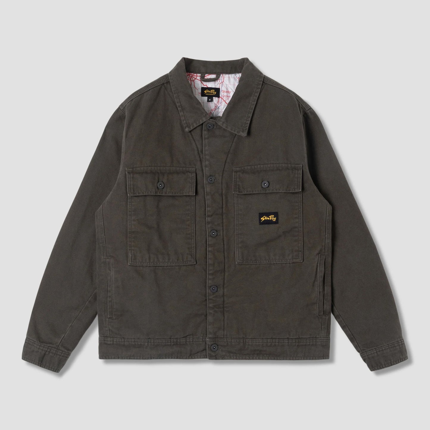 Lined Trucker Jacket - Charcoal Duck