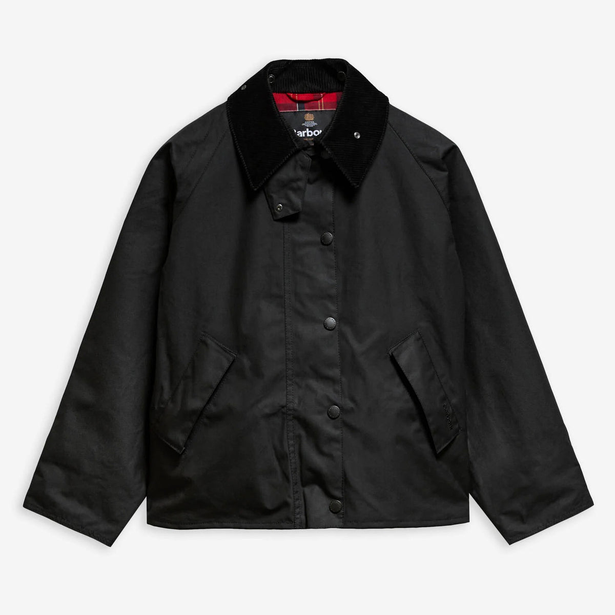 Women' s Transport  Waxed Jacket - Black/Cardinal