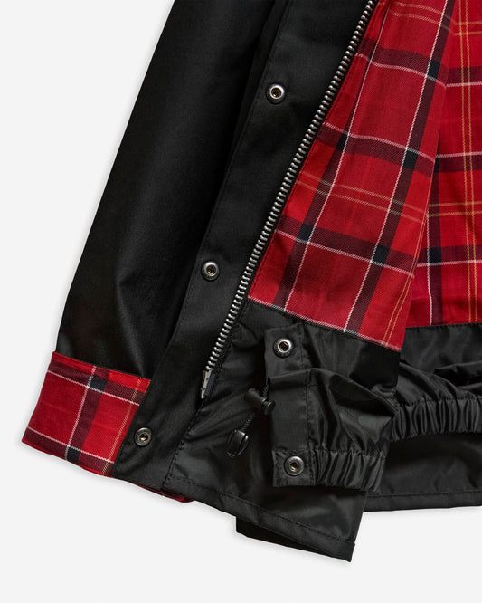 Women' s Transport  Waxed Jacket - Black/Cardinal