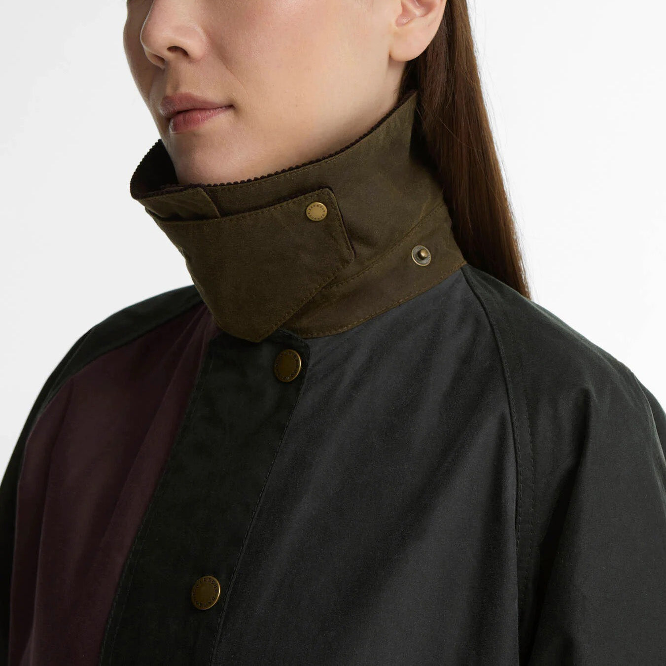Women's Transport Patchwork Transport Waxed Jacket - Sage/Beech/Bordeaux/Grey/Mixed Tartan
