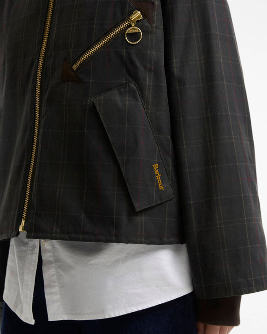 Women's Arlene Checked Waxed Jacket - Classic/Shadow Classic