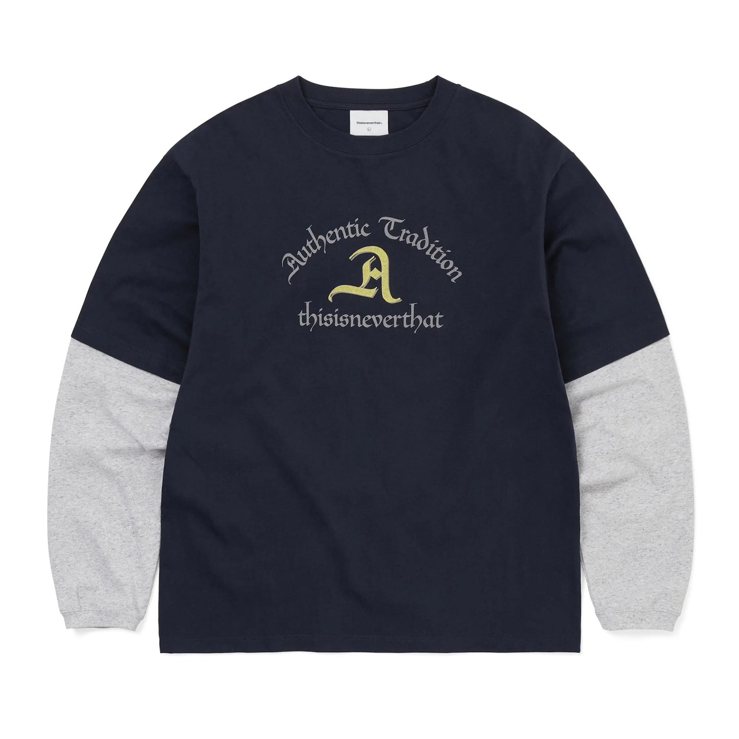 Layered L/S Tee - Navy