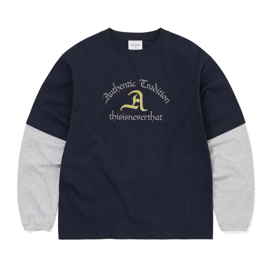 Layered L/S Tee - Navy
