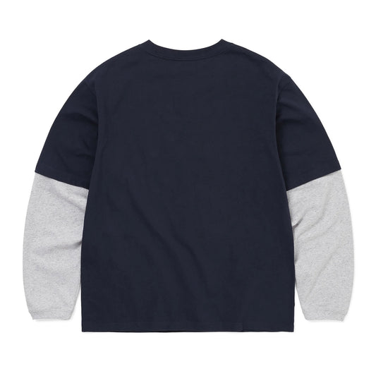 Layered L/S Tee - Navy
