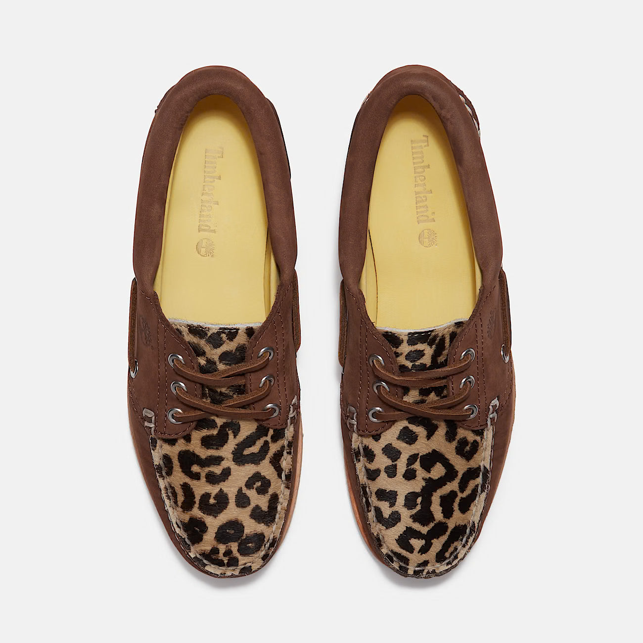 Women's Authentic 3-Eye Lug Boat Shoe - Leopard - Medium Brown Nubuck