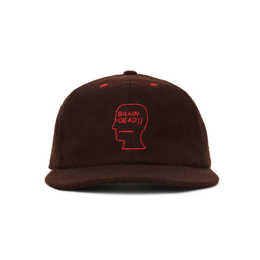 Flannel Classic Logohead 6 Panel Hat - Brown