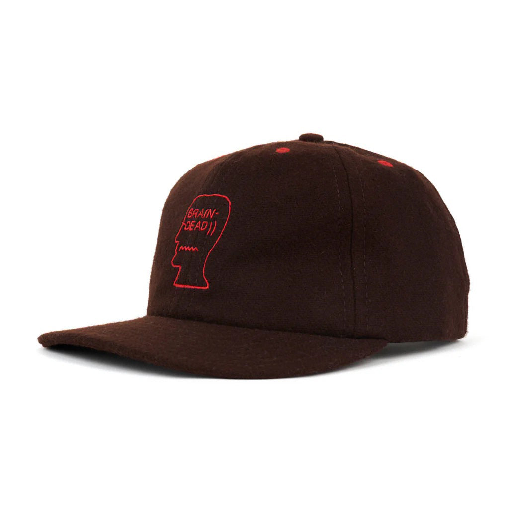 Flannel Classic Logohead 6 Panel Hat - Brown