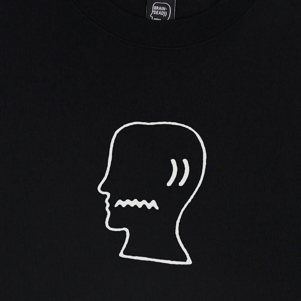 Brain Dead Logo Head T-shirt - Black