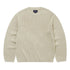 Loose Gauge Knit Crew - Dusty Ivory