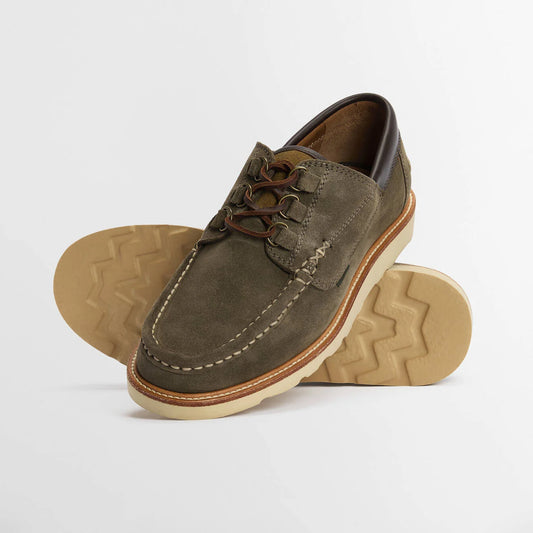 Murtun Moccasin Shoes - Moss Grey Suede