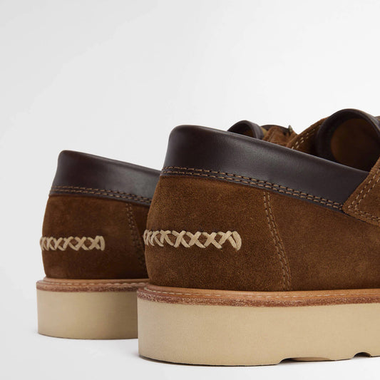 Murtun Moccasin Shoes - Light Tan Suede