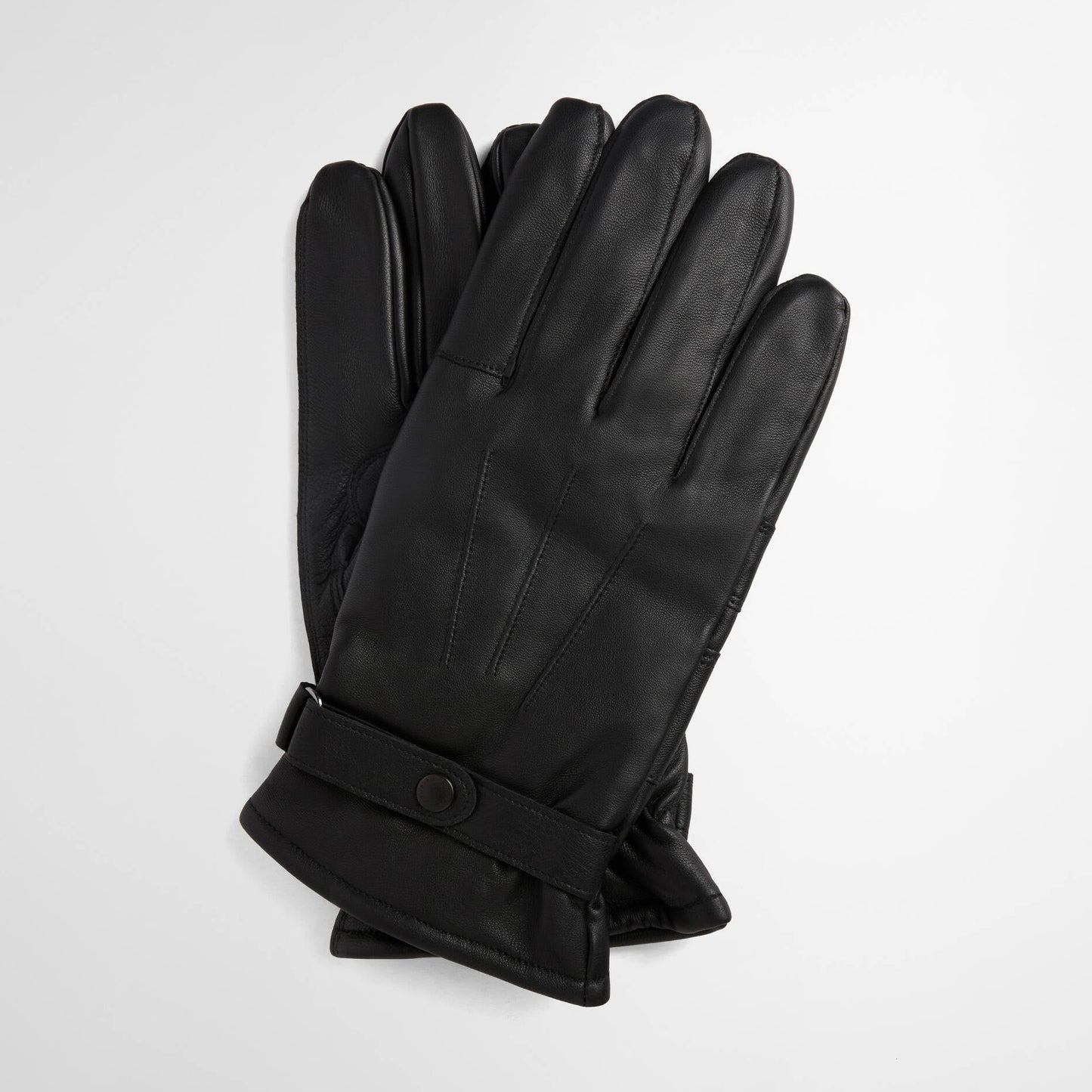 Burnished Leather Thinsulate Gloves - Classic Black