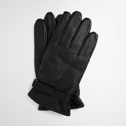 Burnished Leather Thinsulate Gloves - Classic Black
