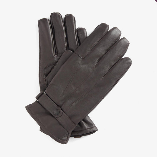 Burnished Leather Thinsulate Gloves - Dark Brown