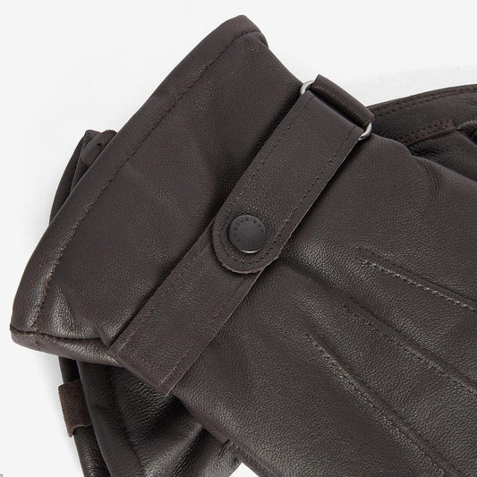 Burnished Leather Thinsulate Gloves - Dark Brown