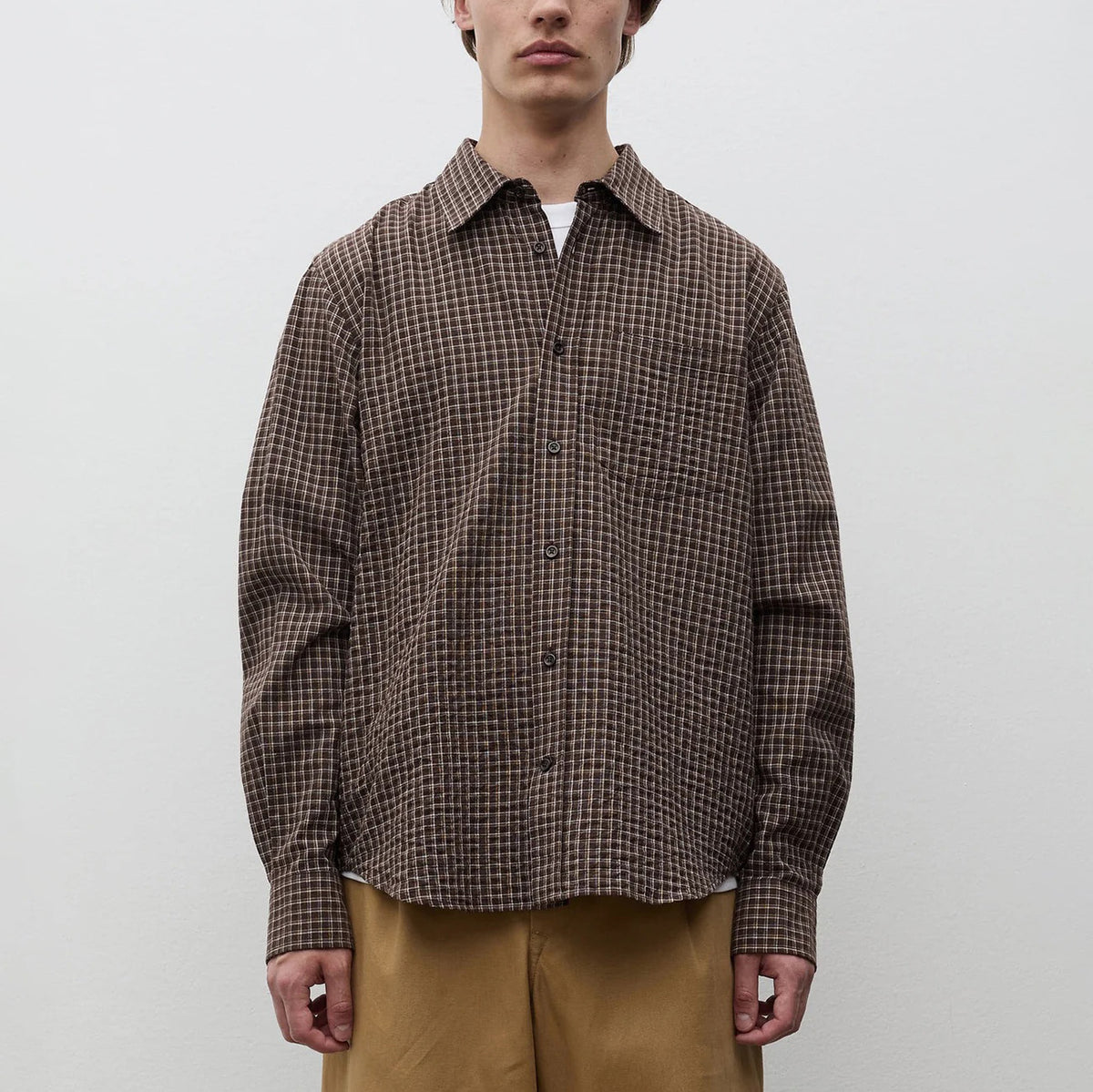 Kongshoved Check Relaxed Shirt - Delicioso Brown