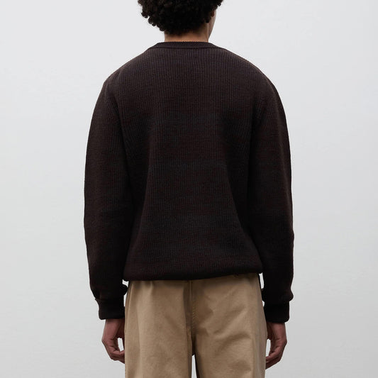 Henning Cotton Wool Rib Sweater - Darkest Purple