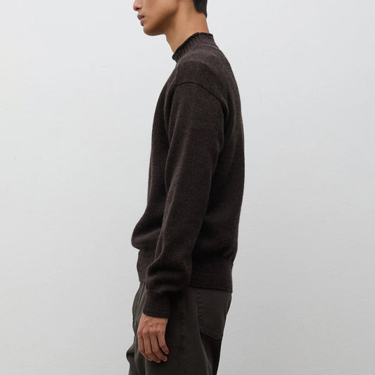 Sagvatnet Wool Roll Neck Sweater - Delicioso Brown