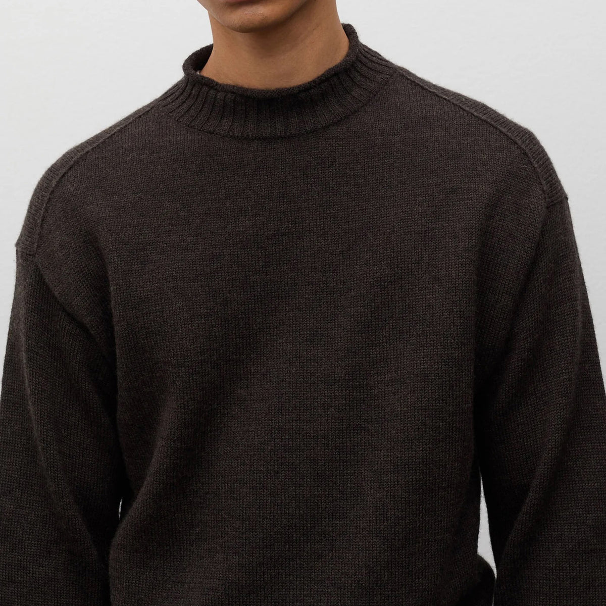 Sagvatnet Wool Roll Neck Sweater - Delicioso Brown
