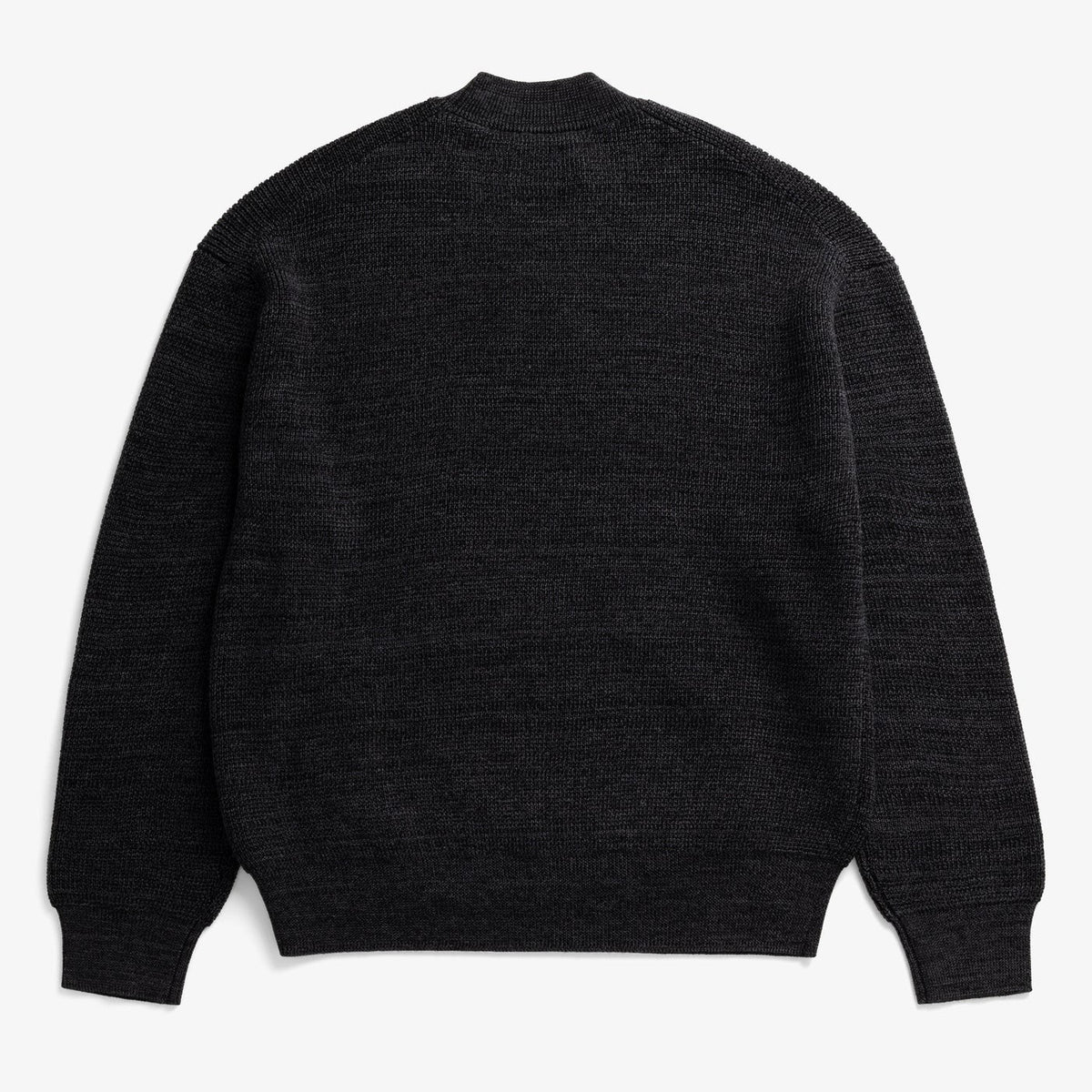 Hirtshals Tech Merino Waffle Crewneck - Charcoal Melange
