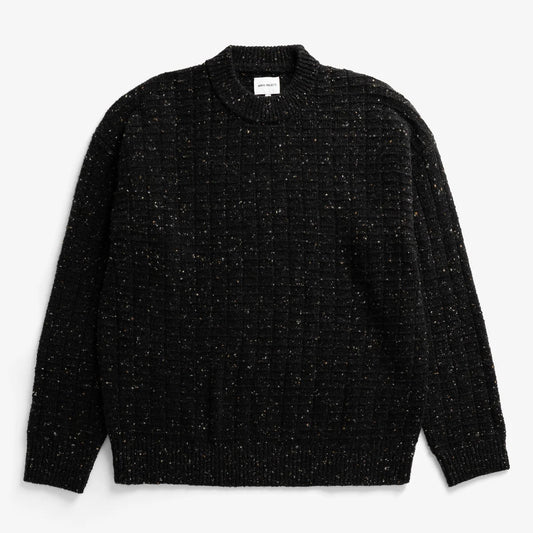 Hirtshals Donegal Square Sweater - Charcoal Melange