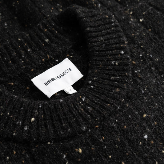 Hirtshals Donegal Square Sweater - Charcoal Melange