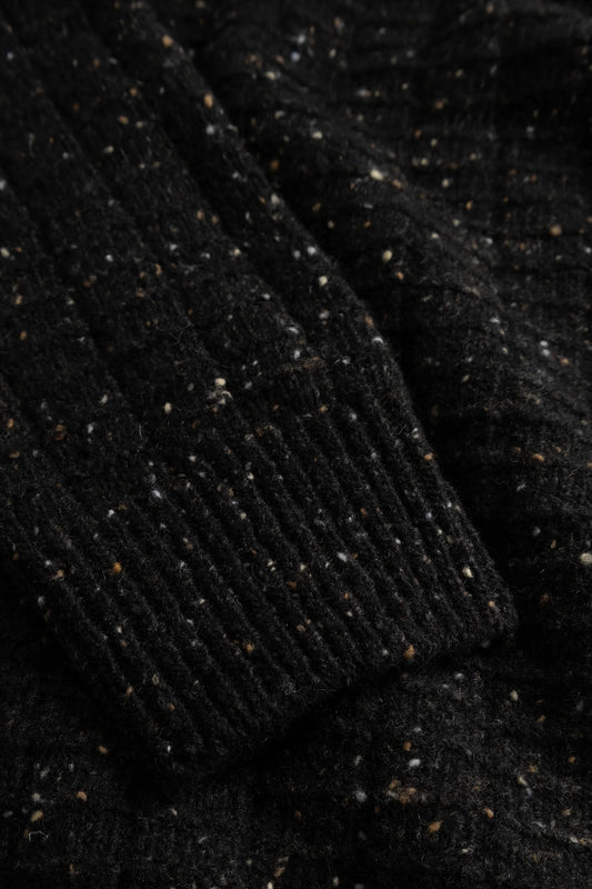 Hirtshals Donegal Square Sweater - Charcoal Melange